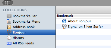 Bonjour bookmarks