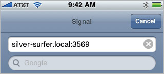 iPhone URL entry