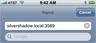 iPhone URL entry